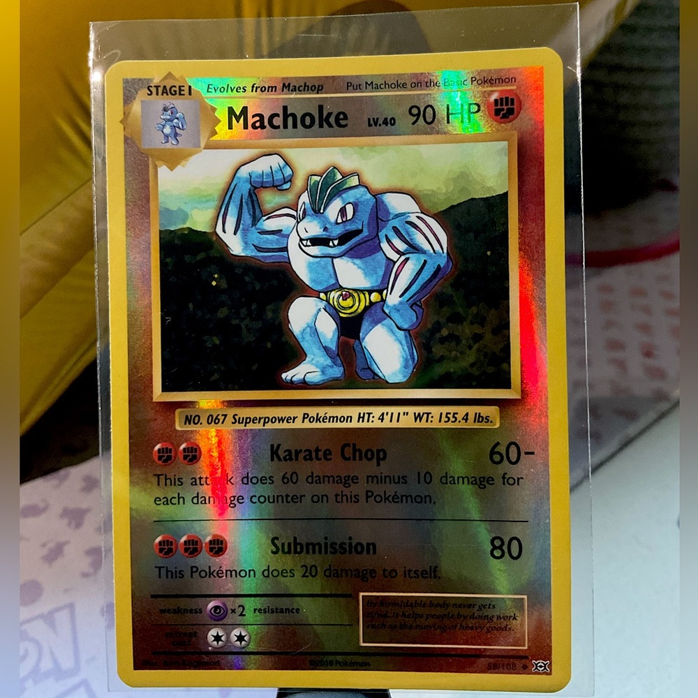 XY EVOLUTIONS 2016 MACHOKE REVERSE HALO